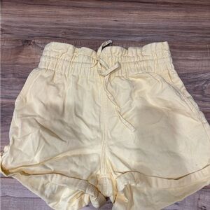 Love Tree High Waist Yellow Shorts